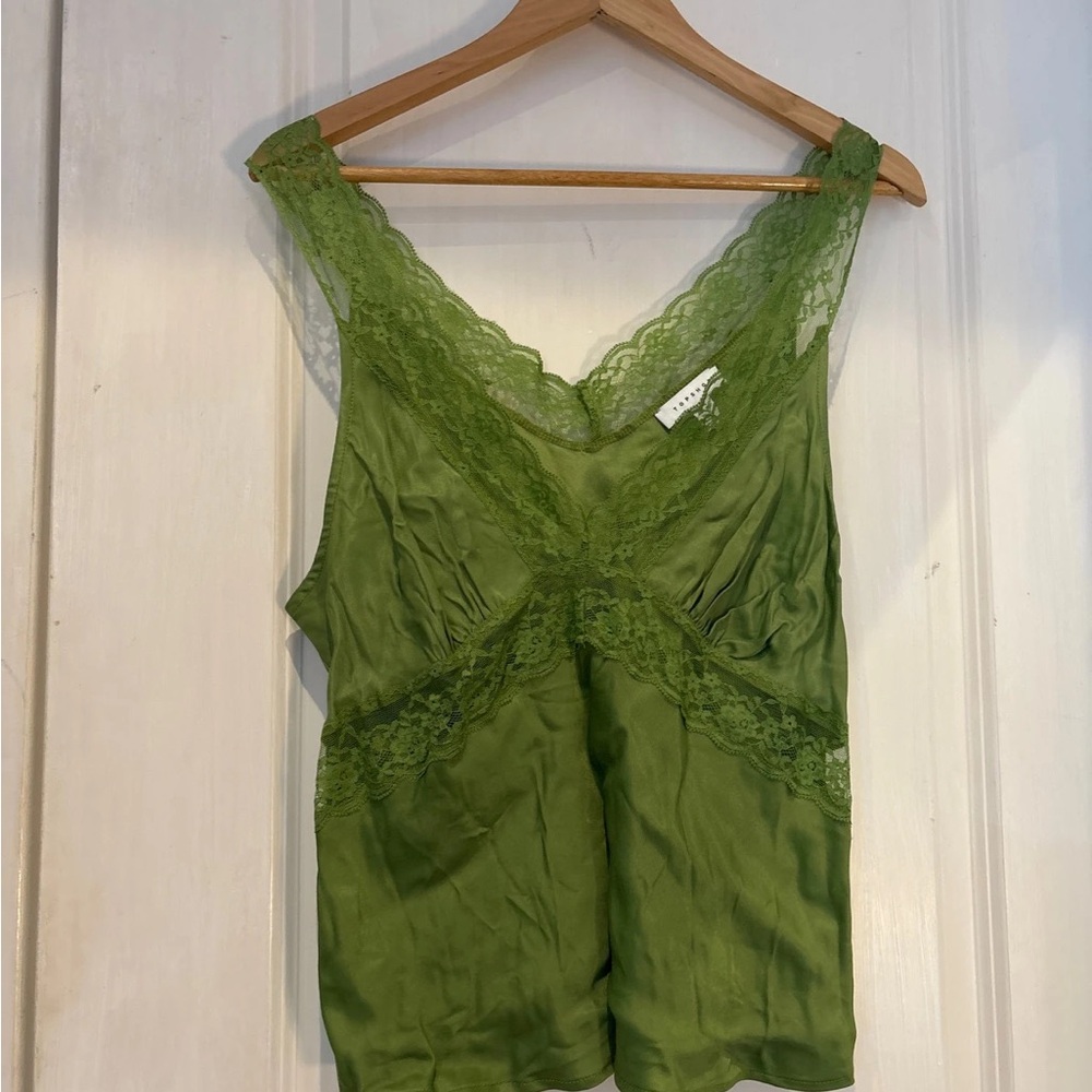 Topshop Olive Lace Camisole